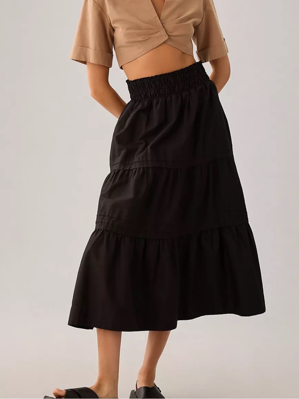 NWT Maeve Anthropologie Somerset skirt black 1X